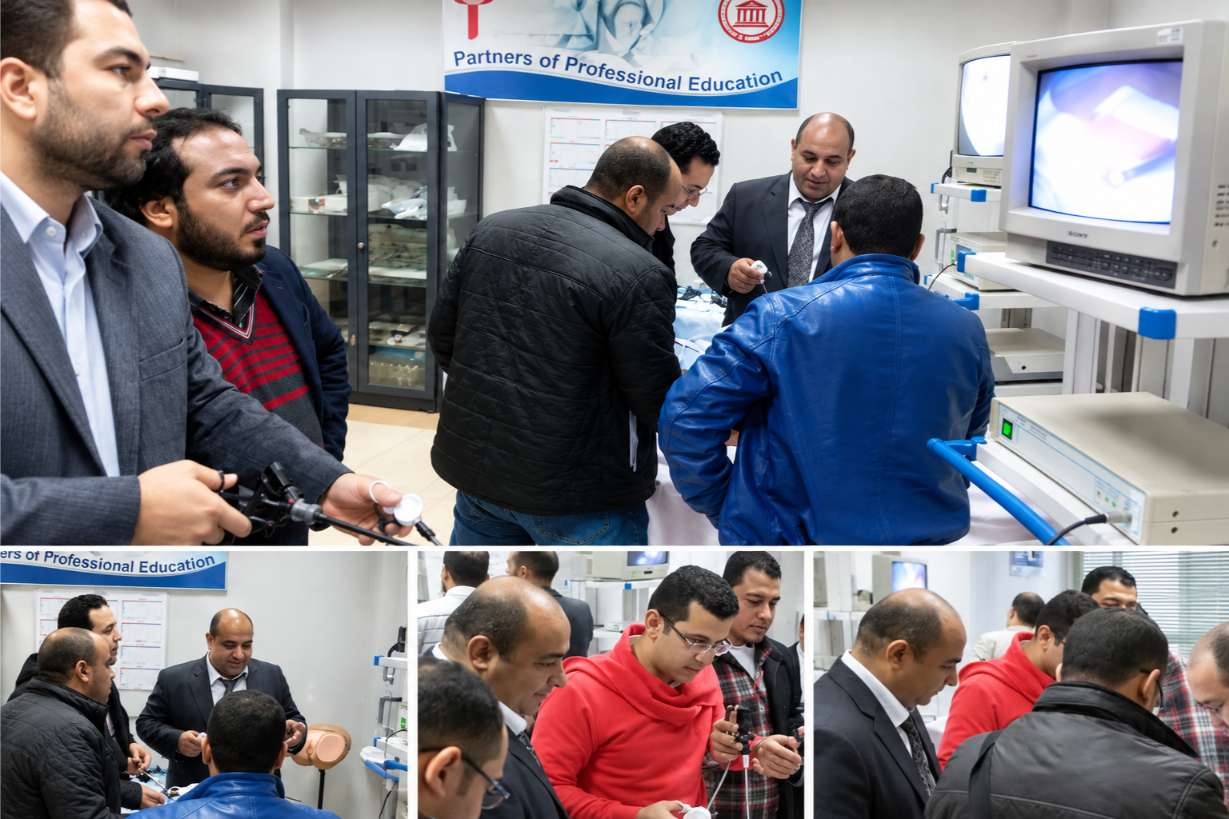 Training young surgeons at NTI (Basic laparoscopy) - website.blog_article | Dr Reda Ezz